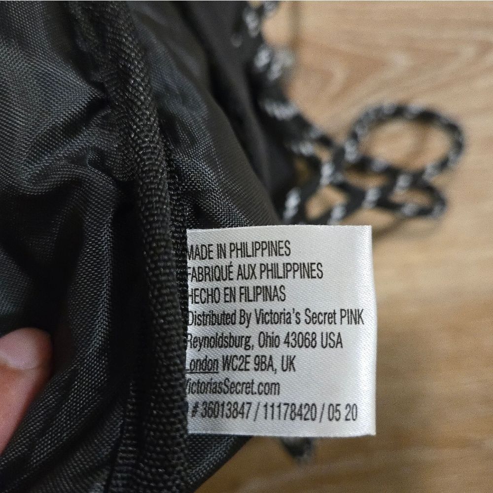 PINK Victoria's Secret Black Backpack Sleek Minimalist Design - Picture 6 of 6